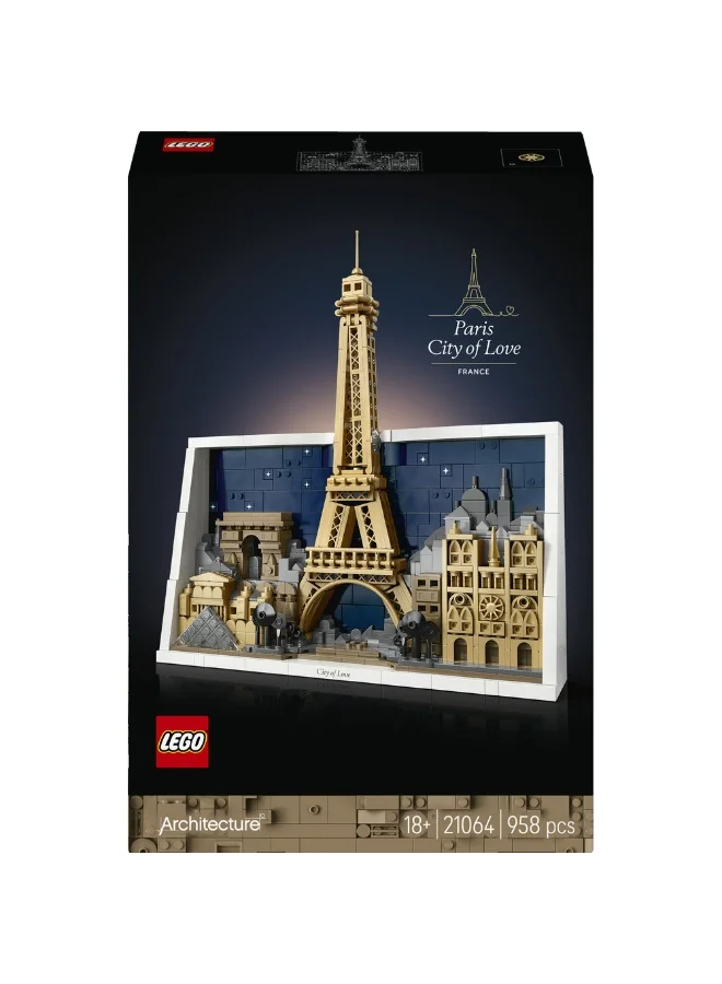 LEGO Architecture Paris – City of Love Building Set 21064 (Age 18+, 958 Pieces)