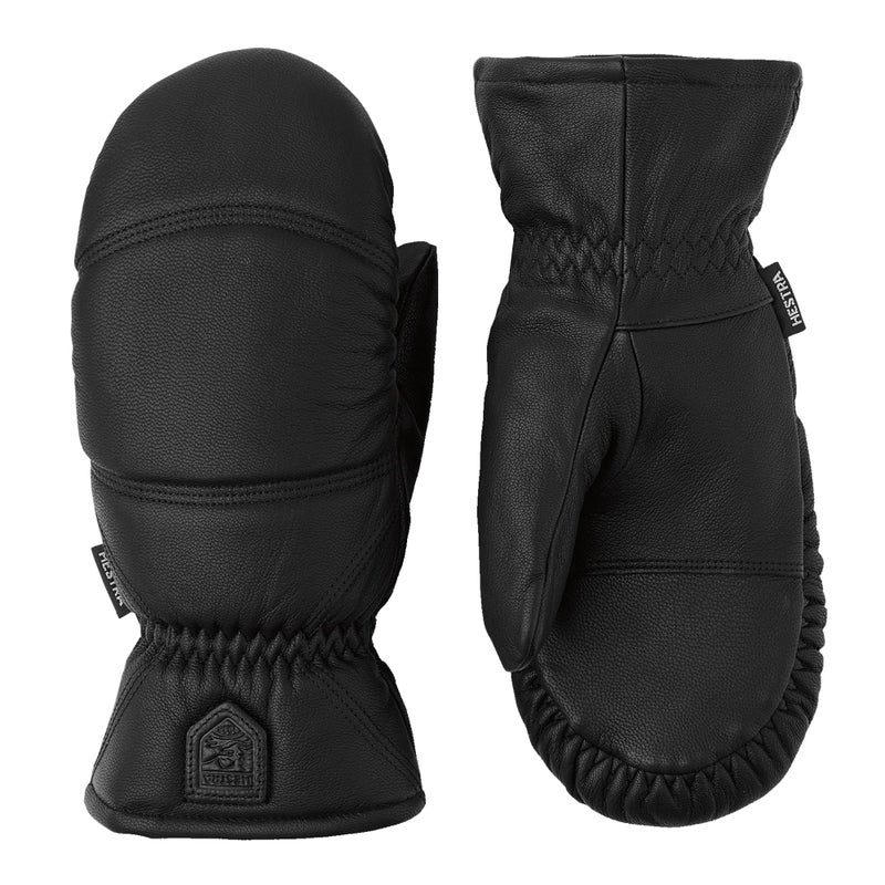 Hestra Winter Ski Gloves: Mens and Womens Leather Box Cold Weather Mittens, Black, 9 - Image 1