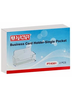 PARTNER 2-Piece Single Pocket Business Card Holder 