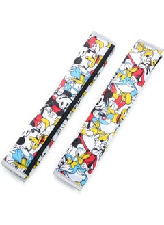 Generic Mickey Mouse world  2 Pcs Sparkling Seat Belt Cover, Protector from radar fines , Accessories Compatible with All Cars With light reflect feature 