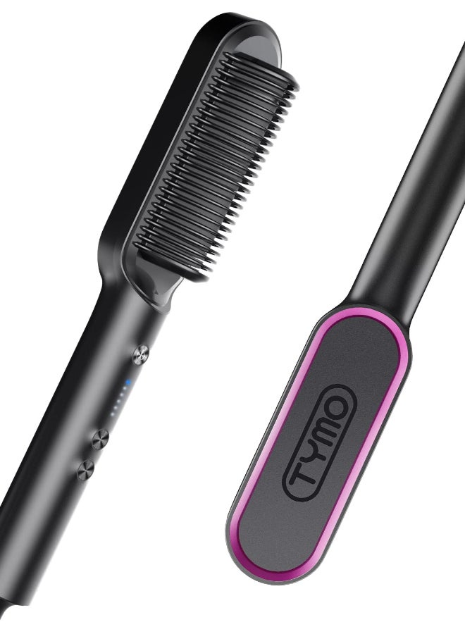 TYMO Ring Hair Straightening Brush - Black - Image 3