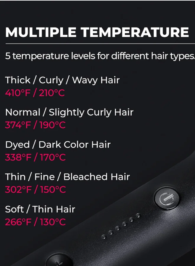 TYMO Ring Hair Straightening Brush - Black