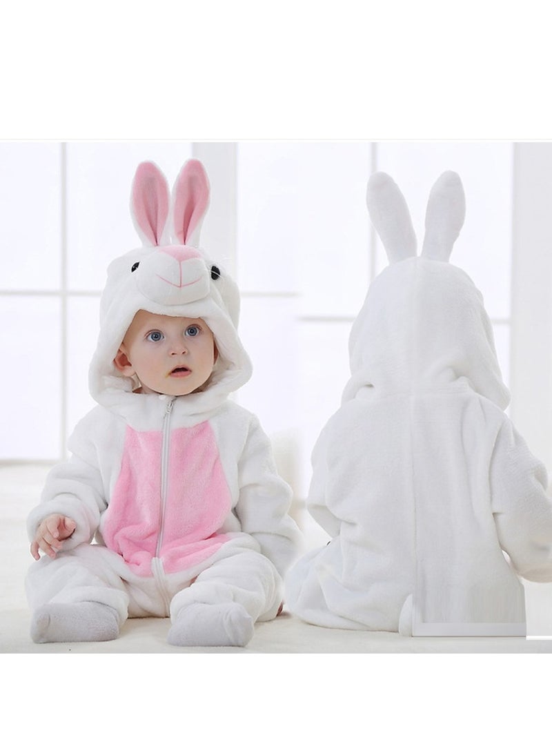 Fleece Baby Bodysuit Infant One Piece Kids Hooded Romper Outerwear Toddler Jacket  - Image 5