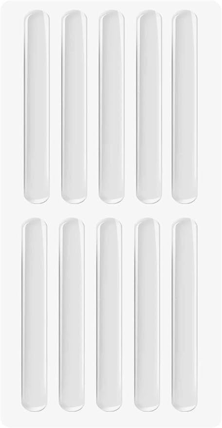 Self Adhesive Rubber Bumper Cabinet Door, Glass Table Top Anti Slip Pads,Rubber Bumper Strip for Chairs to Protect Walls,Soft Close Door Bumpers (10) 