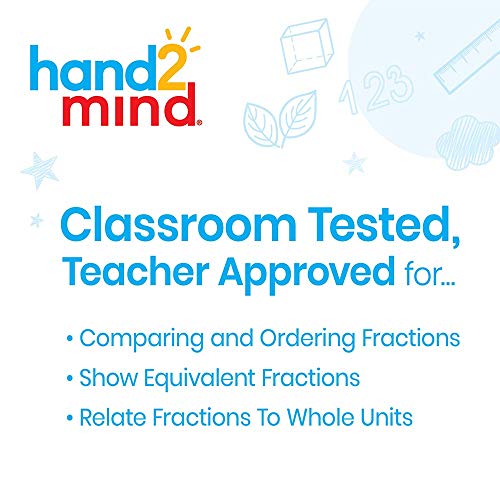 hand2mind Plastic Rainbow Fraction Circles Fraction Manipulatives Unit Fraction Rainbow Circle Math Manipulatives Fraction Games Montessori Math Homeschool Supplies Set of 51 - Image 5