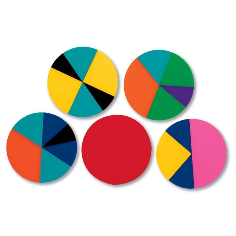 hand2mind Plastic Rainbow Fraction Circles Fraction Manipulatives Unit Fraction Rainbow Circle Math Manipulatives Fraction Games Montessori Math Homeschool Supplies Set of 51 - Image 3