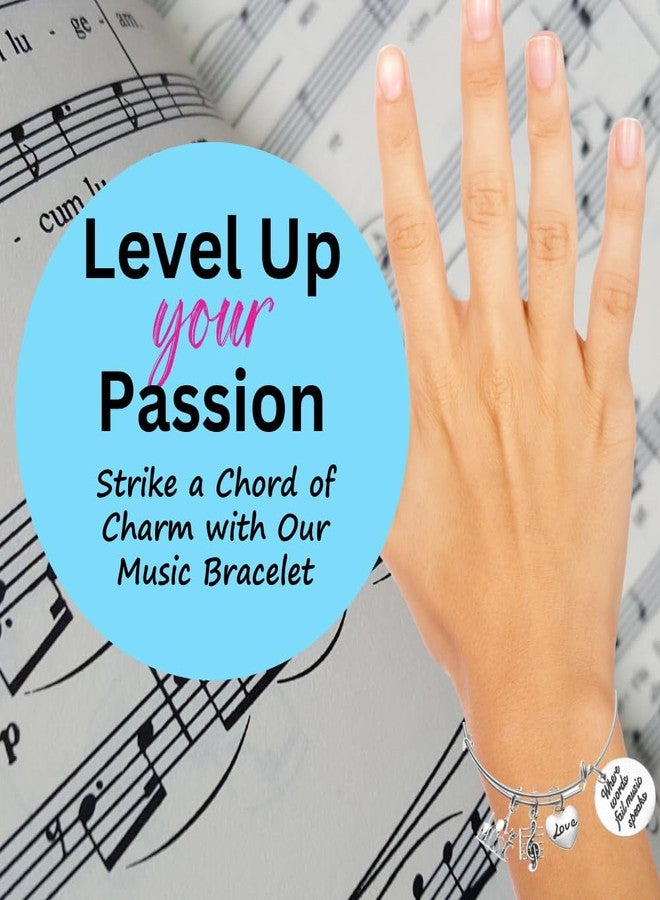 Infinity Collection Music Bracelet - Where Words Fail Music Music Speaks Jewelry Gift - Treble Clef Jewelry - Music Note-Music Lover Jewelry Gift - Image 4