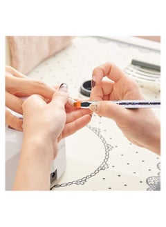 SYOSI 9 Pcs Nail Art Brushes for with Liner Brush and Dotting Pens Home Use Professional Salon Tools Puller Pen Double Point Drilling  - Image 5