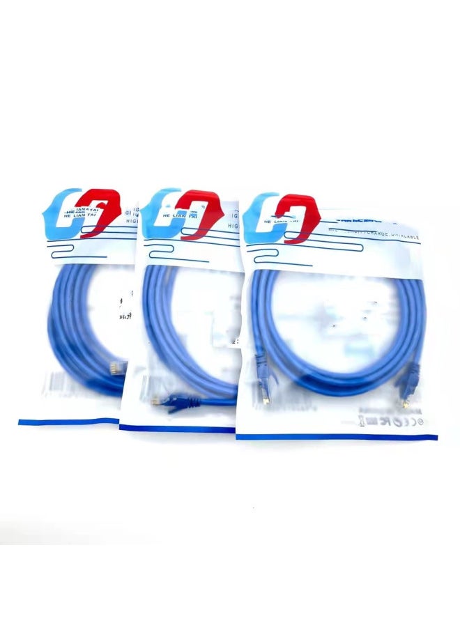 Generic Network Cable Household Super 6 Class 6 Gigabit High-speed 7 Class 10 Gigabit Router Computer Broadband 5 Class Network Cable 10 Meters-Color:Six Types Of Blue All Copper Wire-Line Length:60m  - Image 1
