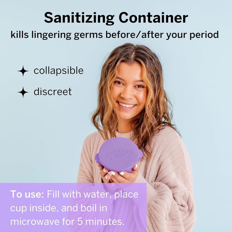 Pixie Cup Pixie Menstrual Cup Kit - Best Period Cup Starter Kit for Feminine Care - Proven to Be What You Need to Become A Successful Cup User - 100% Medical-Grade Silicone - Tampon Alternative - Image 3
