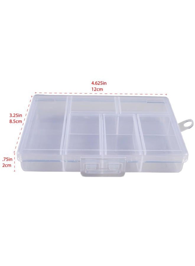 Craft County Small Clear Plastic Organizer – Store Craft Supplies, Beads, and Other Small Items – 6 Compartments - Image 5