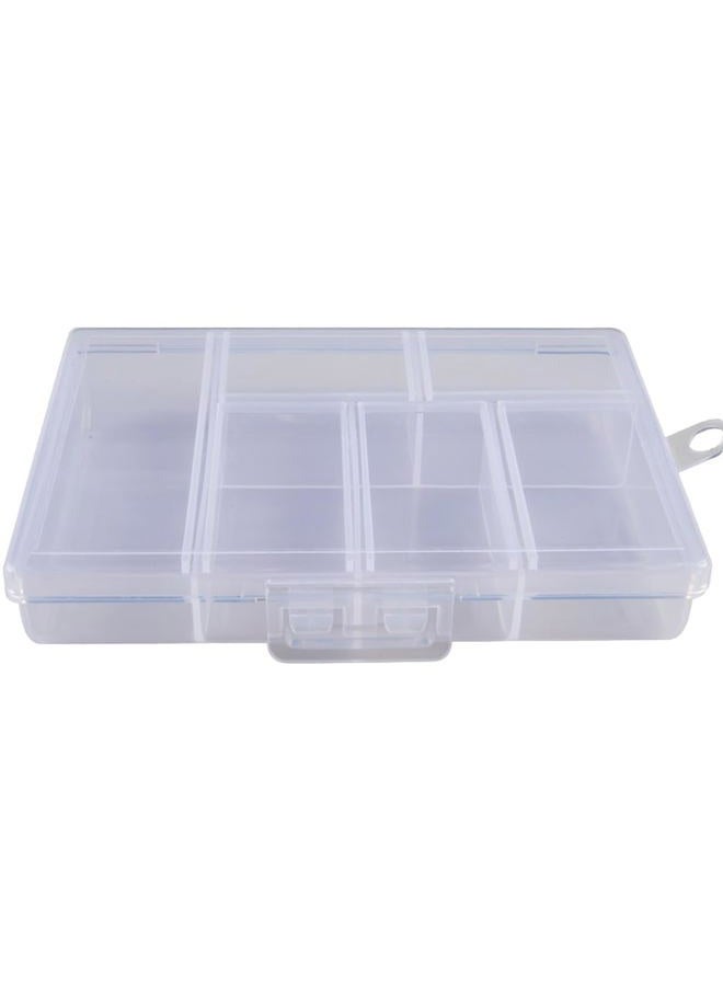Craft County Small Clear Plastic Organizer – Store Craft Supplies, Beads, and Other Small Items – 6 Compartments - Image 3
