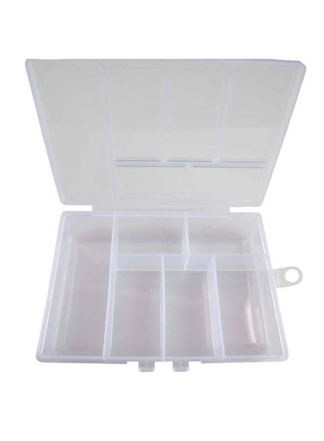 Craft County Small Clear Plastic Organizer – Store Craft Supplies, Beads, and Other Small Items – 6 Compartments - Image 2
