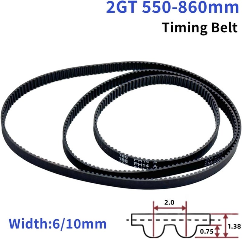 GT2 Timing Belt Closed Loop Rubber 2GT Width 6mm 3D Printers Parts 550-860mm Synchronous Belts Part leisurely(2GT-840mm) - Image 2