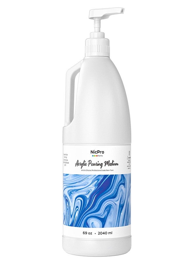 Nicpro Pouring Medium for Acrylic Paint 69oz / 2040ml, Acrylic Paint Thinner, Acrylics Flow Medium Improve Flow Consistency - Image 1