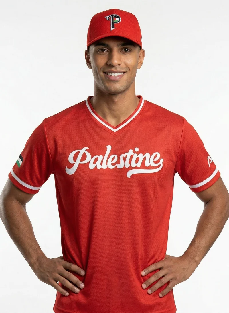 Baseball United Palestine Baseball National Team Men's Lifestyle V-Neck Jersey