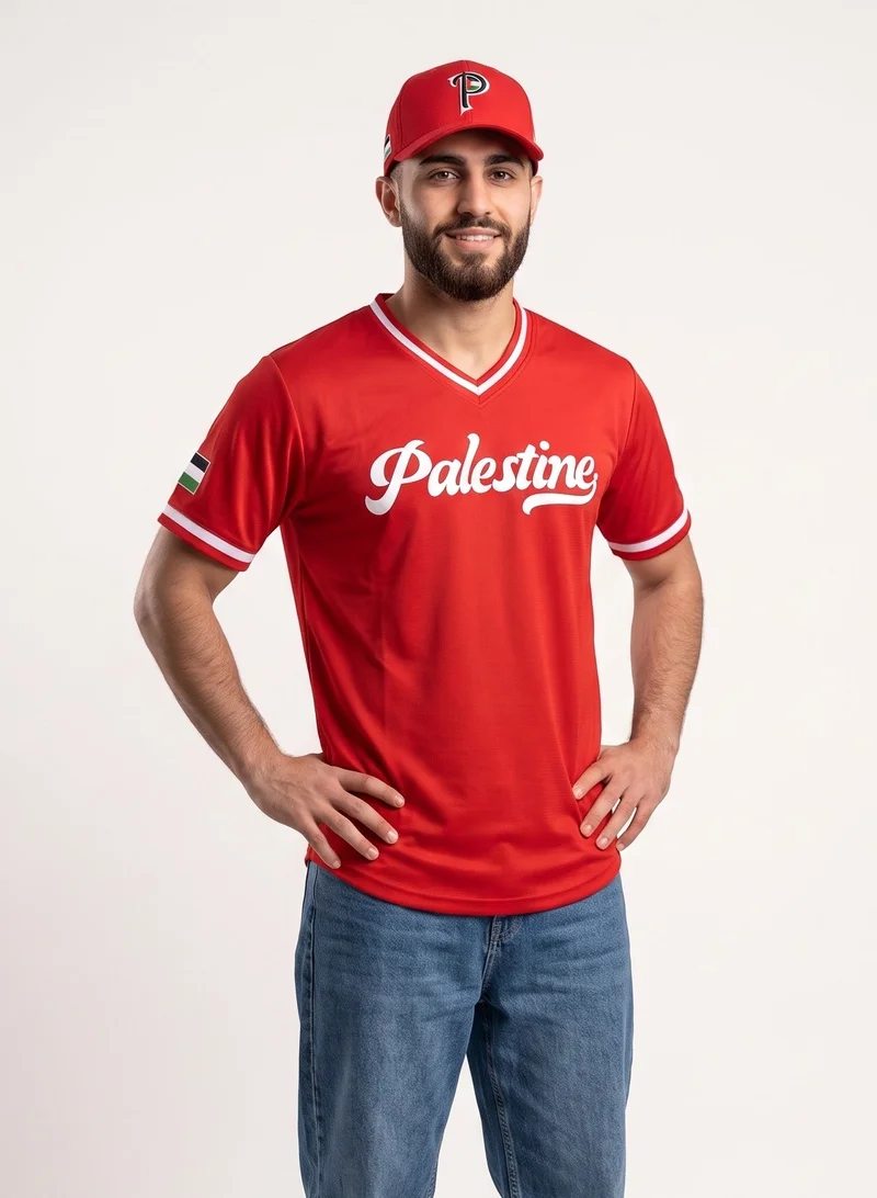 Baseball United Palestine Baseball National Team Men's Lifestyle V-Neck Jersey