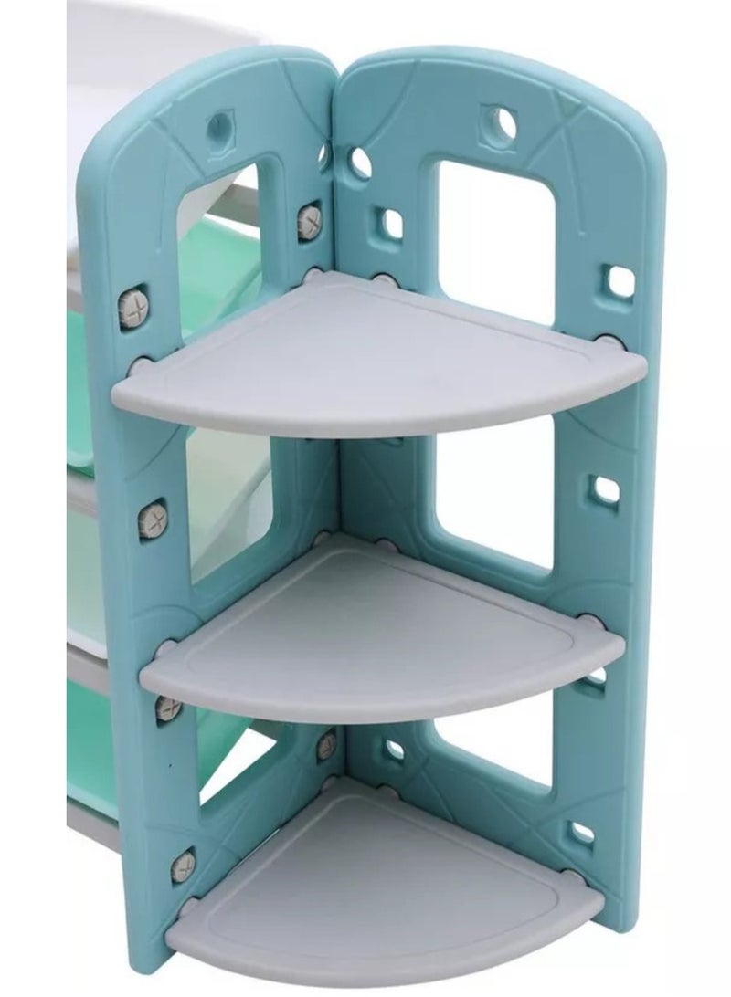 فول جوي منظم ألعاب  8 صناديق تخزين  مع رف زاوية من 3 طبقات - Image 5