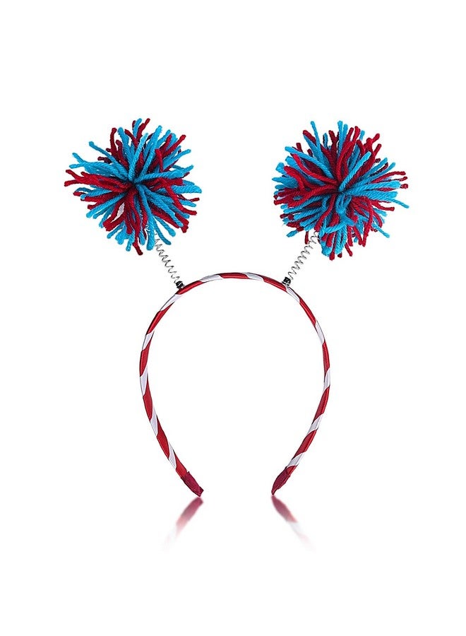 MANGOIT 4Th Of July Pom Headband Independence Day Head Bopper Pom Party Headbands National Memorial Day Headbands Patriotic Headbands For Kids Adult Women Girls' Costume Accessories - Image 1