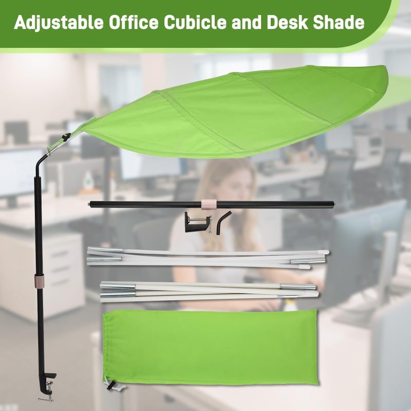 P Polerden Green Leaf Office Cubicle Light Shield and Desk Shade (Cubicle Shade) â€“ Adjustable, UV-Resistant â€“ Blocks Overhead Light, Glare and AC Airflow, Ideal for Light Sensitive Workers - Image 5