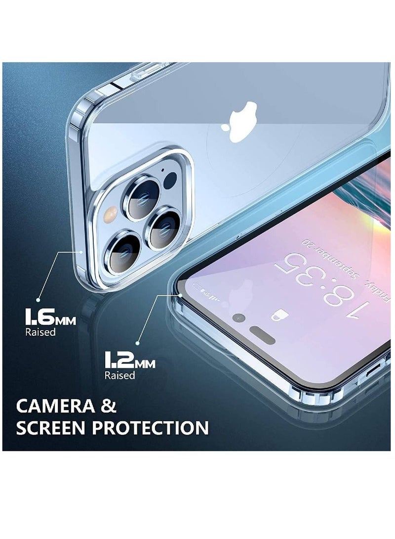 فيسوس الحماية الوقائية لانخفاض السقوط العسكري من الدرجة العسكرية مع غطاء حالة مقاوم للصدمة في iPhone 14 Pro Max Clear - Image 3