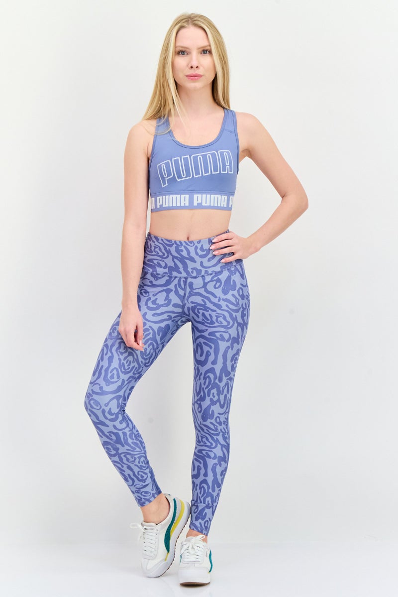 PUMA Women Padded Sports Bra, Light Blue - Image 2