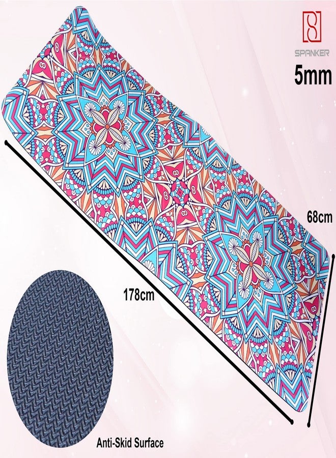 Spanker Premium Yoga Mat - Artist Designed, Premium eco friendly mats, Non Slip, Non toxic, Great For Regular & Hot Yoga, Pilates and Workouts (178 Cms x 68 cms x 5 mm)- Brown SSTP - Image 5