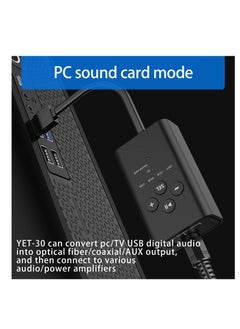 SYOSI Digital Audio Converter，USB & Bluetooth 5.2 to TOSLINK Optical/Coaxial and 3.5mm AUX Audio Adapter, for TV,PS5,PS4,PC,Laptop,Smartphone to Sound Box,Amplifier or Home Theater  - Image 4