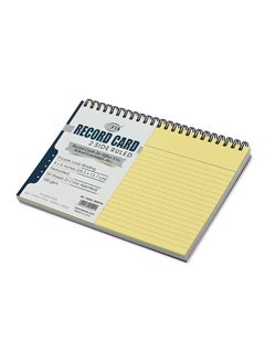 FIS Ruled Record Card 180 Gsm 8X5 Inch Double Loop Spiral Assorted 50 Sheets -FSIC85-180SPP50