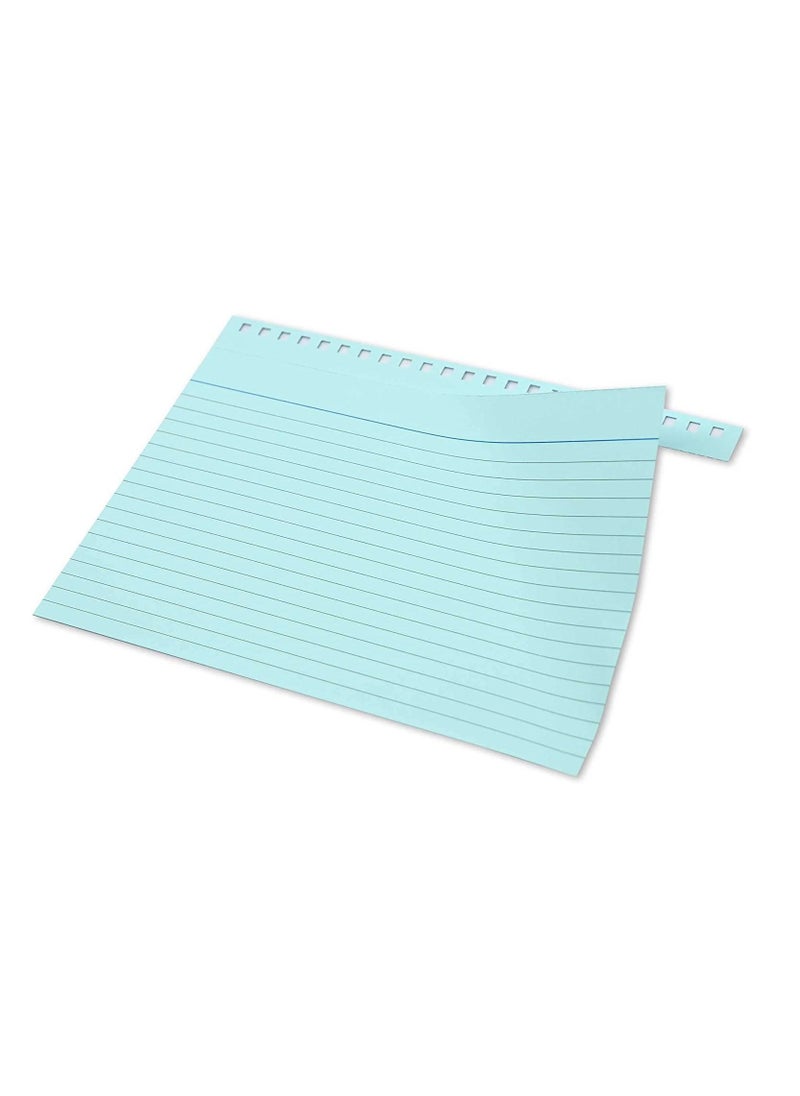 FIS - FIS Ruled Record Card 180 Gsm 8X5 Inch Double Loop Spiral Assorted 50 Sheets -FSIC85-180SPP50 - Image 1