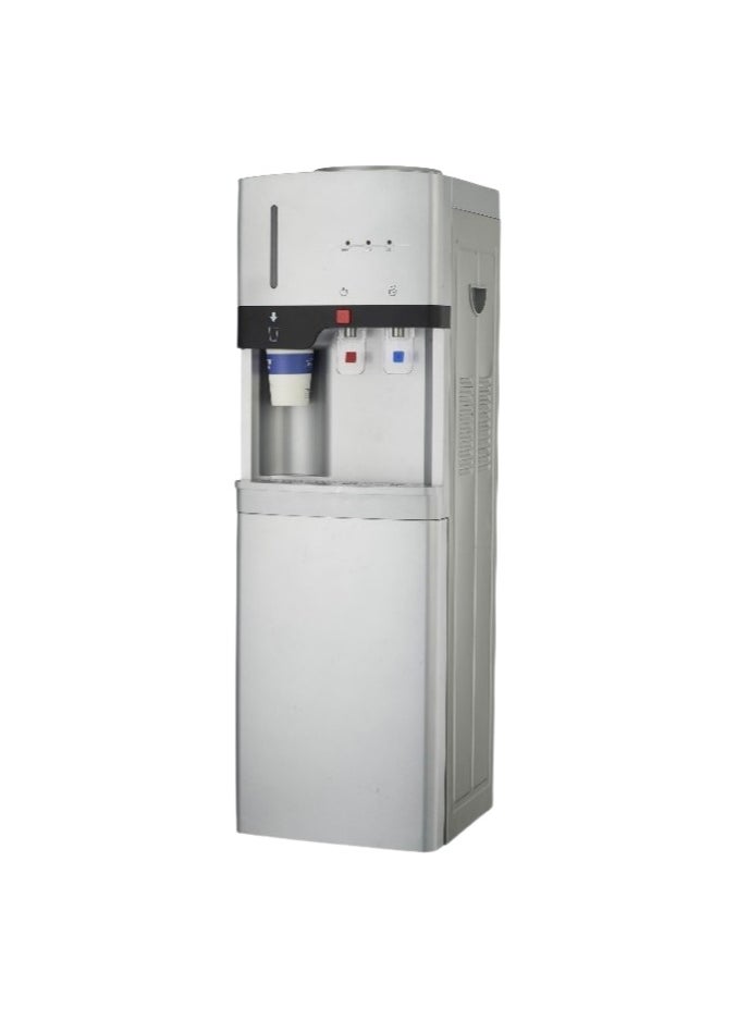 TORNADO Tornado Water Dispenser with Cup Holder Top Loading with Bottom Cabinet Hot & Cold 2 Taps Silver TWD-L3CHE-S 