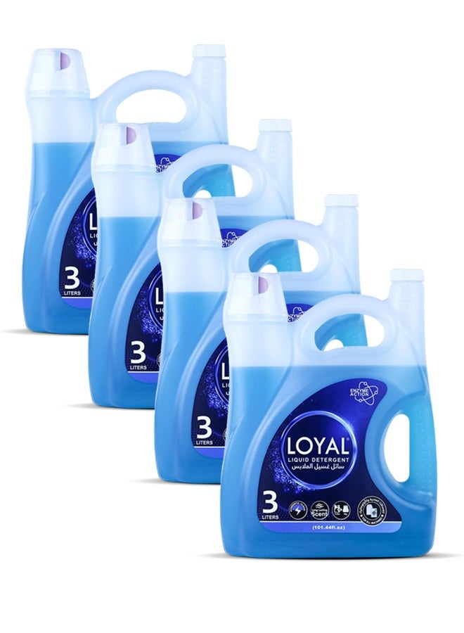 loyal Laundry Detergent Liquid 4 x 3L - Image 1