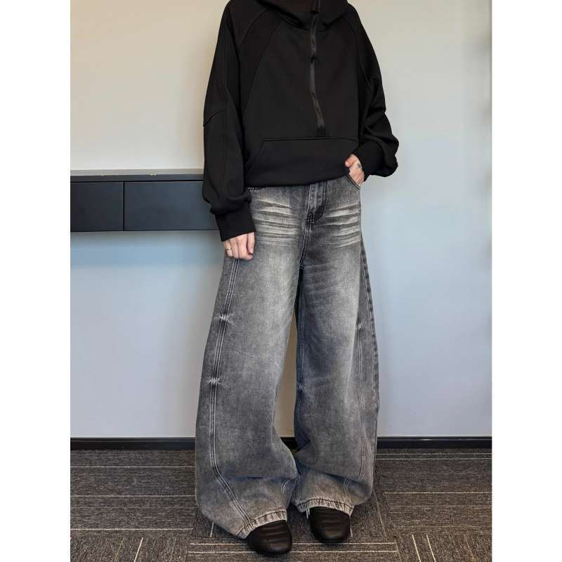 Unisex Classic Denim Jeans Loose Fit Daily Outdoor Wear - Image 3