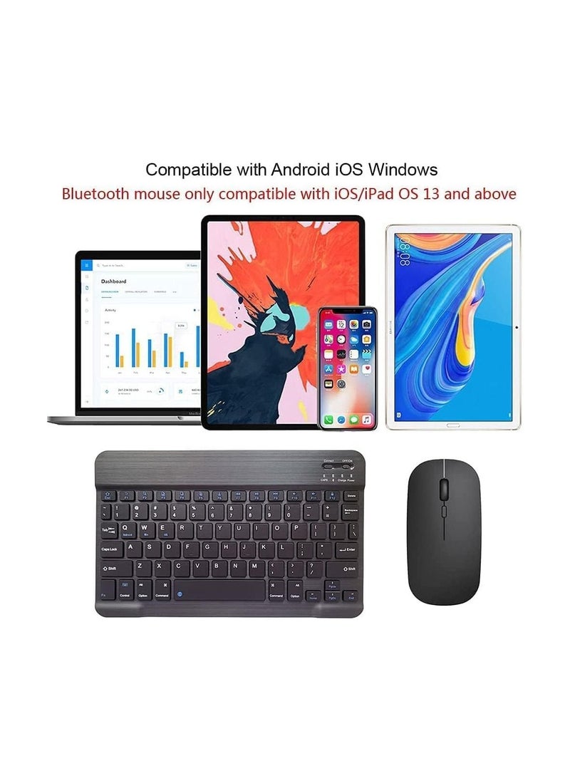ELTRAZONE - Arabic and English Bluetooth Keyboard and Mouse Combo, Ultra-Slim Portable Compact Wireless Mouse Keyboard Set for IOS Android Windows Tablet Phone iPhone iPad Pro Air Mini - Image 1