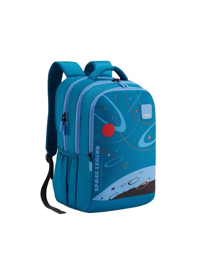 American Tourister Quad 3.0 Style 02, Large 3 Compartment Backpack, 33.5L with Spacious Interiors Bags For School, Office, College, Gift For Men & Women - Space Blue - Image 3