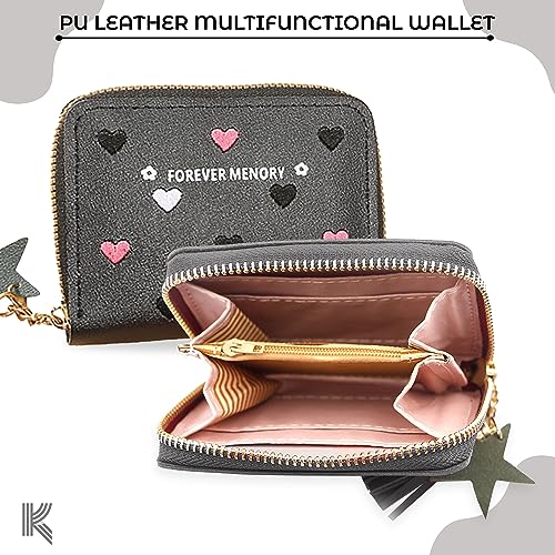 Kraptick Wallet for Women - Stylish and Compact Card Holder and Money Wallet, Money Organiser (Black) - Image 2