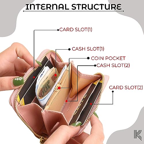 Kraptick Wallet for Women - Stylish and Compact Card Holder and Money Wallet, Money Organiser (Black) - Image 4