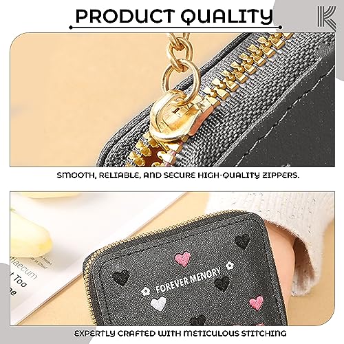 Kraptick Wallet for Women - Stylish and Compact Card Holder and Money Wallet, Money Organiser (Black) - Image 3