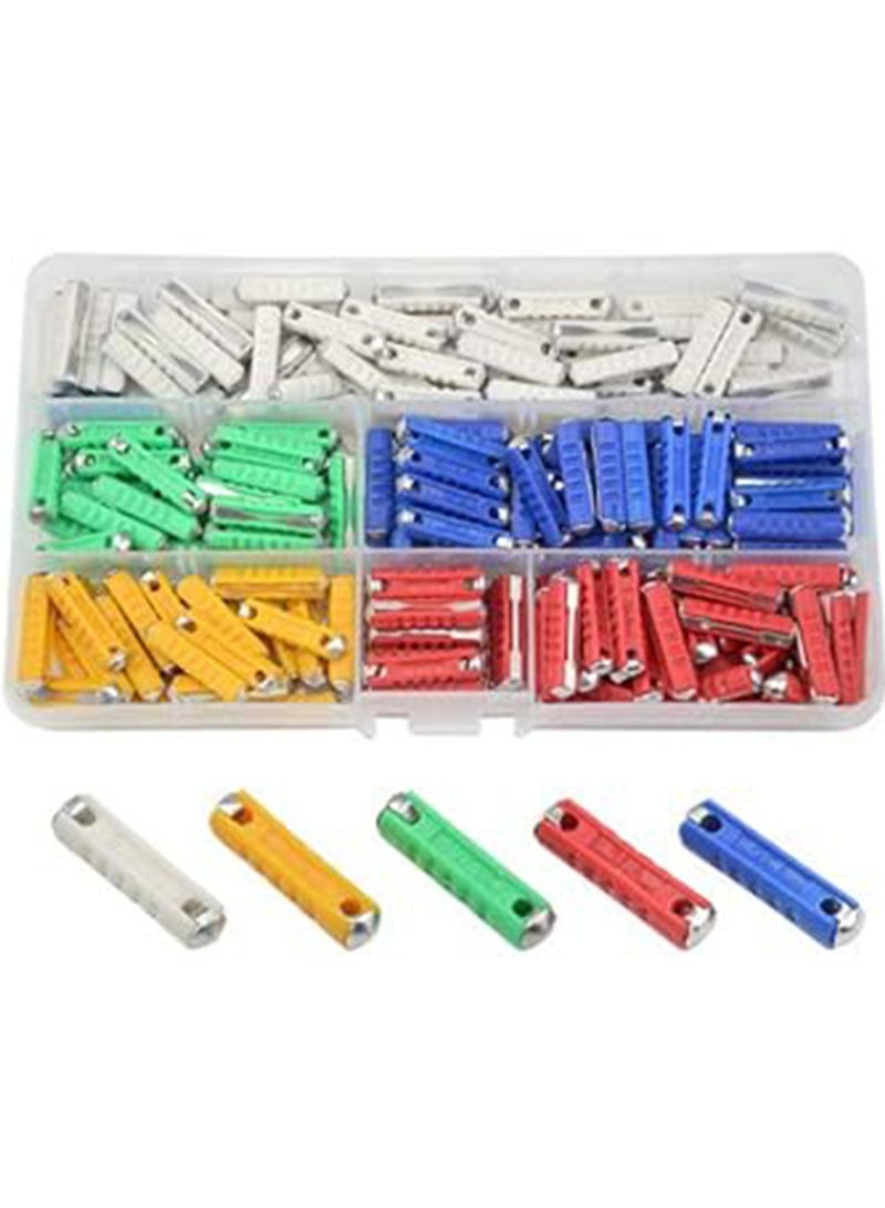 200pcs 5A/8A/10A/16A/25A Car Fuse European Car Fuse Set Multicolor Torpedo Shape Old Style Non Ceramic - Image 1
