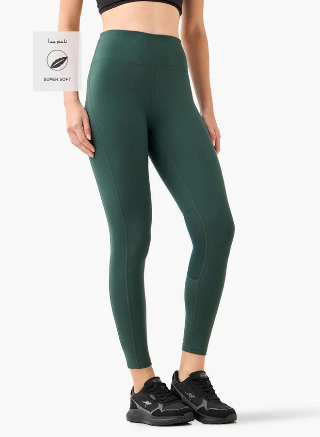 Splash Active Green Women 2-Way Stretch Performance Leggings for Women | Best Price UAE