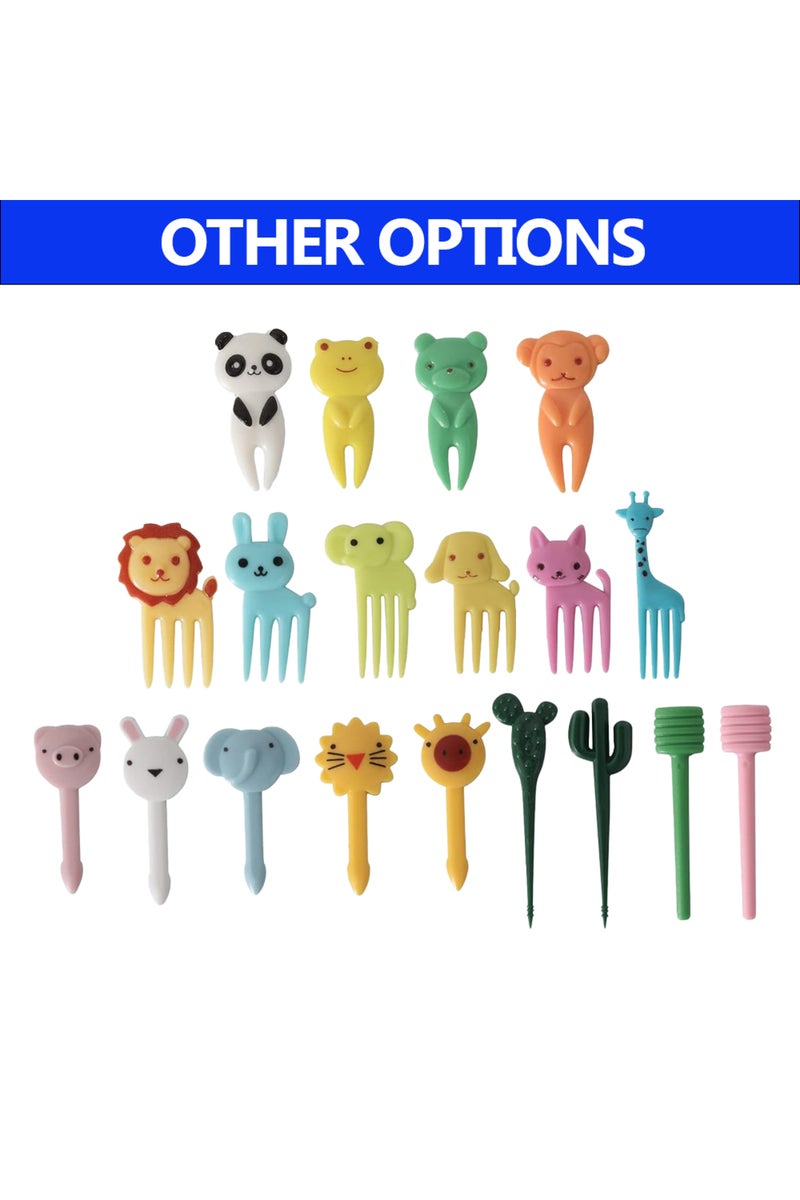 Star Babies combo -   Fruit picks (10 pcs) with organic cuttlery set Blue - Image 3