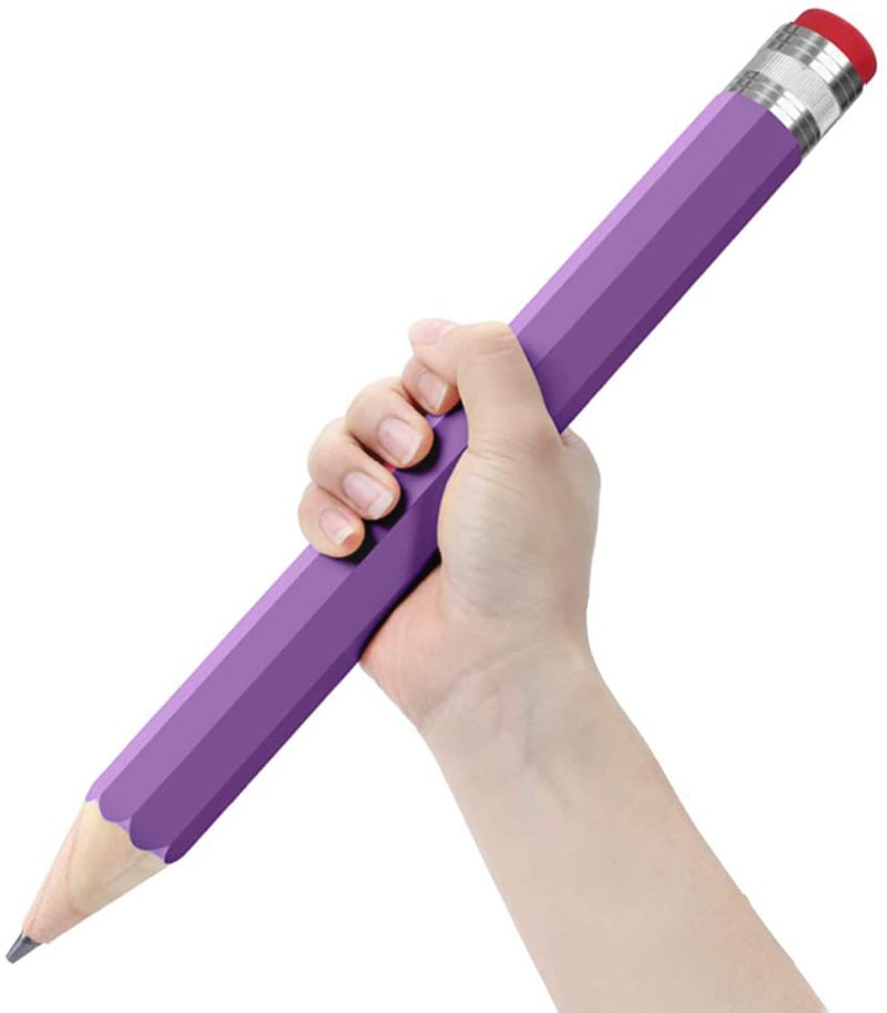 BUSHIBU Giant Pencil, 14 Inch Jumbo Pencils, Funny Big Novelty Pencil for Prop/Gifts/Decor (Light Purple) - Image 1
