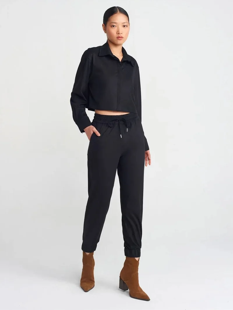 ديلفين Dilvin Faux Suede Jogger Pants