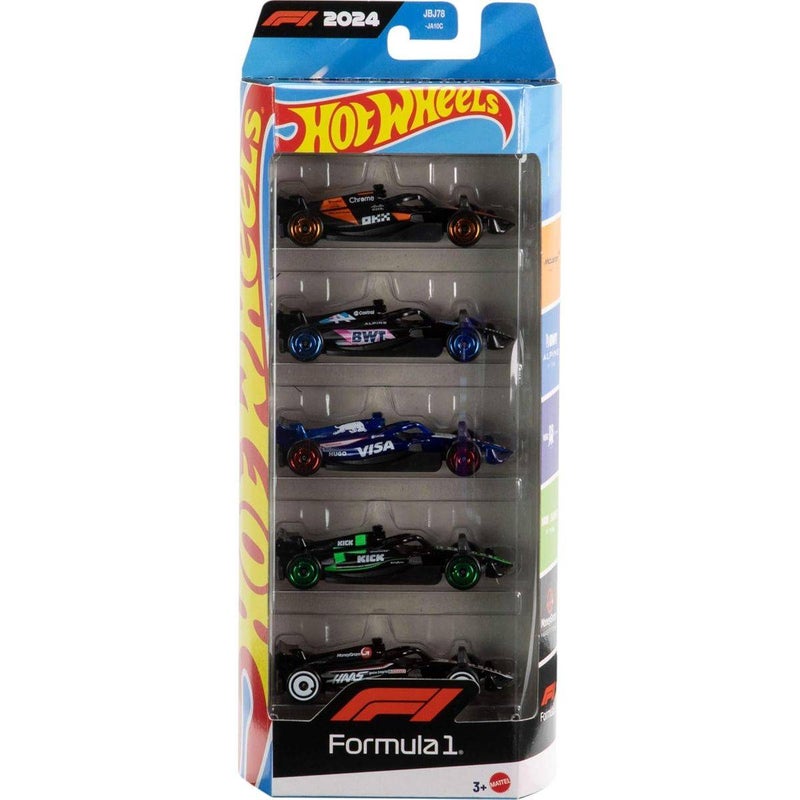 Hot Wheels Formula 1 2024 Die-Cast Cars Set (1:64, Pack of 5) - Image 1