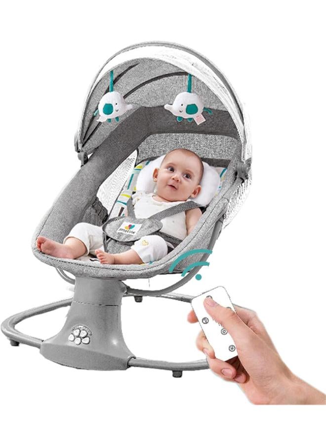 Electric Baby Swing & Cradle with Bluetooth Music – Grey - Image 1