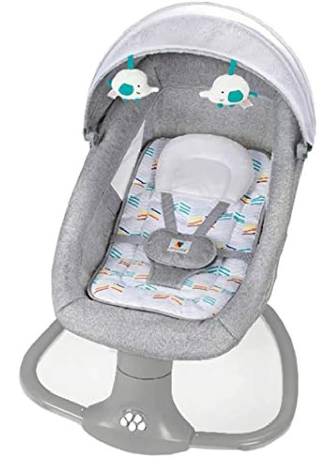 Electric Baby Swing & Cradle with Bluetooth Music – Grey - Image 2