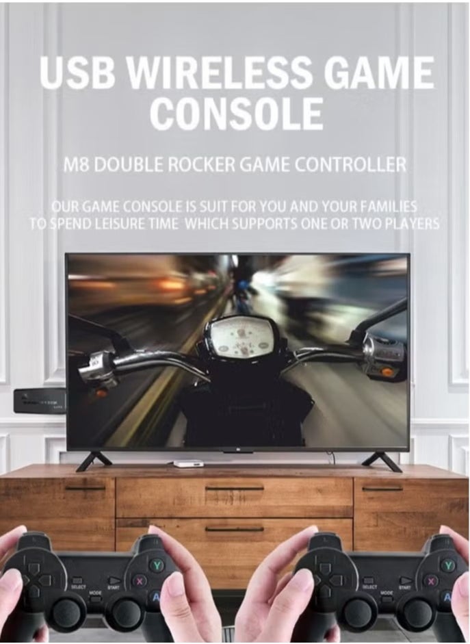 Generic - Retro Game Console Video Game Stick Lite 4K Upgraded 10000+ Games Classic 4K TV Game Console with 2.4G (64G) Wireless Controllers - Image 1