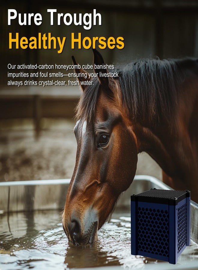 FKSC Pure Cube Water Trough Filter 2.0 Super‑Strong Filtration Aquarium Water Trough Activated Carbon Purifier Cube for Horse, Livestock, Fish Tanks & Ponds,Blue，for 20 Gallons Tank - Image 5