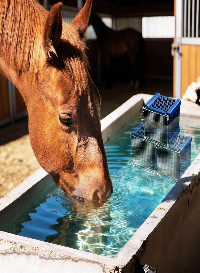 FKSC Pure Cube Water Trough Filter 2.0 Super‑Strong Filtration Aquarium Water Trough Activated Carbon Purifier Cube for Horse, Livestock, Fish Tanks & Ponds,Blue，for 20 Gallons Tank - Image 2