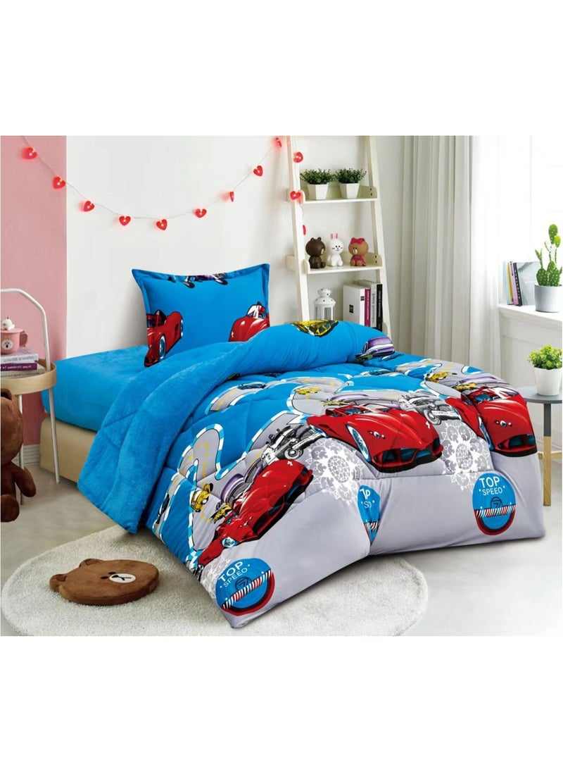 Ming Li - 3-piece winter comforter set with fluffy filling/soft fur/Single Size - Image 1